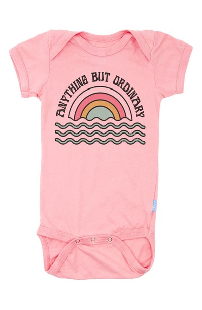 Feather 4 Arrow Babies' Short Sleeve Cotton Bodysuit In Quartz Pink