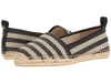 Black/Natural Glitter Stripe Canvas/Black Nappa