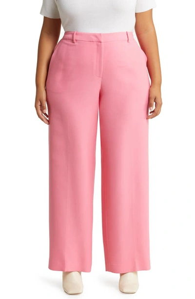 Lafayette 148 Sullivan Straight Leg Wool & Silk Pants In Tile Blue