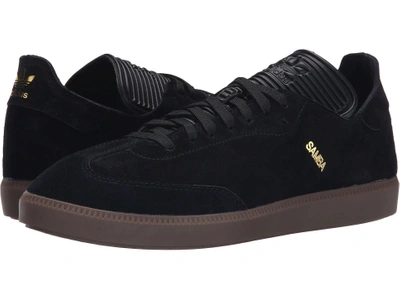 Adidas Originals Samba Mc Leather In Black/black/gold Metallic | ModeSens