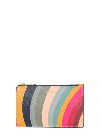 Paul Smith Leather Card Holder In Multi,black