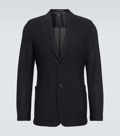 Giorgio Armani Single-breasted Tailored Blazer In Black