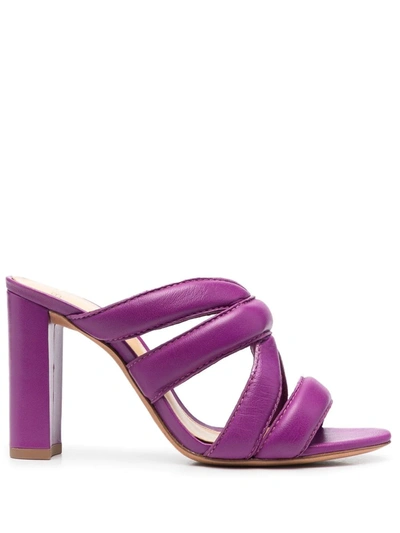 Alexandre Birman Padded-strap 95mm Sandals In Purple