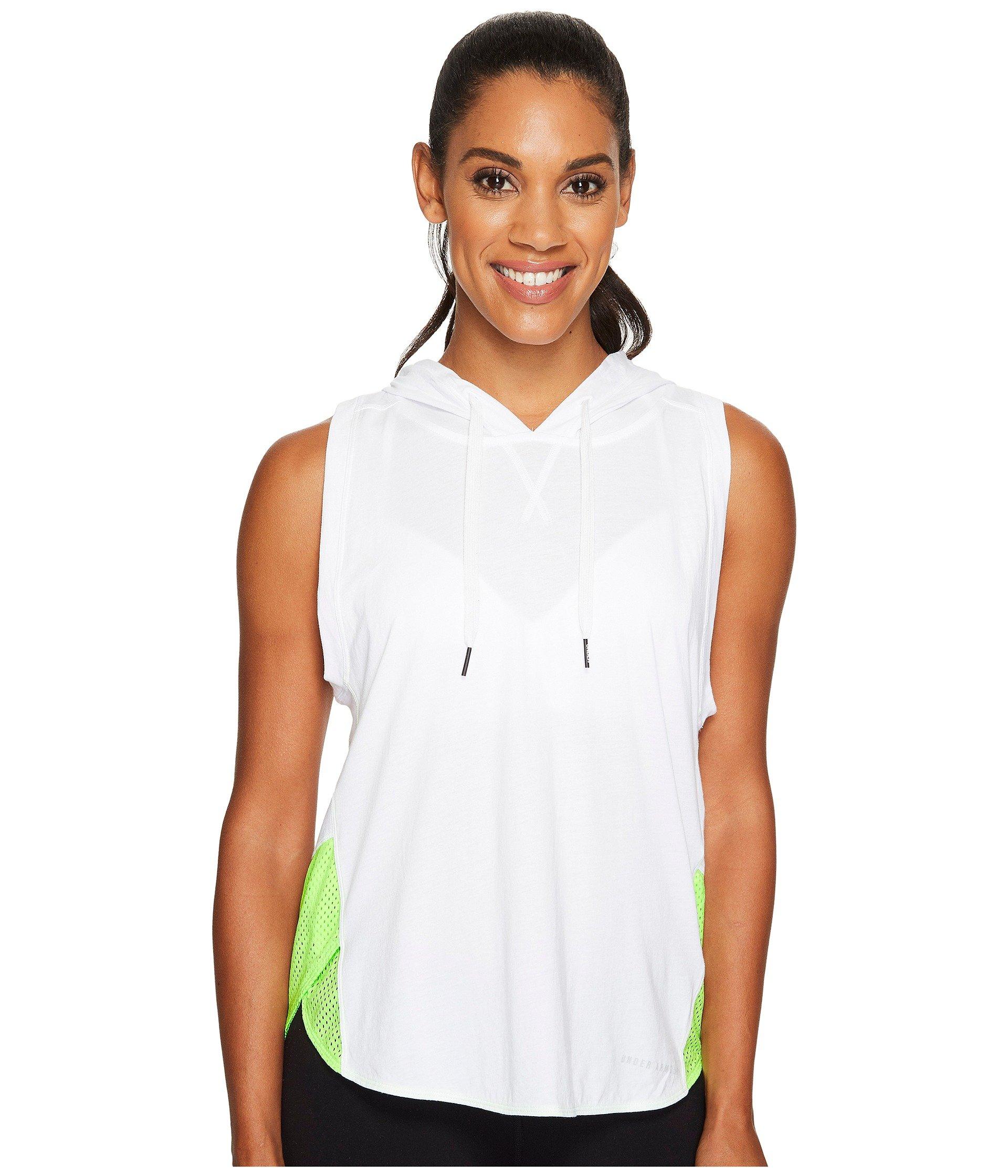 mesh sleeveless hoodie