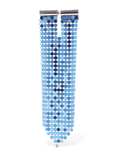 Rabanne Pixel Tie Mono Earring In Blue