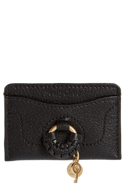 See By Chloé Hana Leather Cardholder In Black