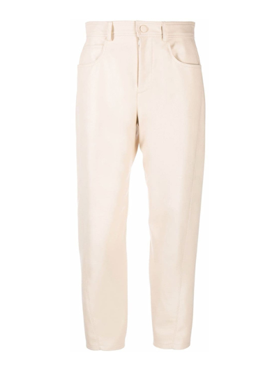 Stella Mccartney Viscose Trousers In Beis