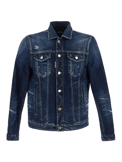 Dsquared2 Denim Jacket In Blue