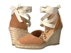 Sam Edelman Patsy Ankle-wrap Wedge Espadrilles In Summer Sand