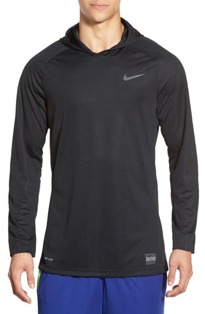 Nike 'elite Shooter - Dri-fit' Long Sleeve Hooded Basketball Shirt In  Black/ Black/ Anthracite | ModeSens