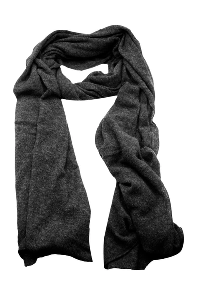 Malo Shaved Cashmere Gauze Scarf In Grey