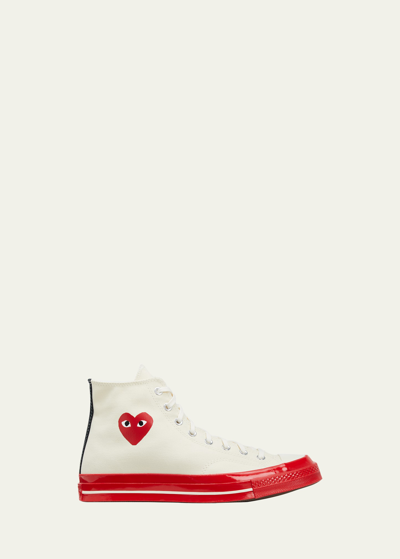 Comme Des Garçons Chuck 70 High-top Red Sole Sneakers In White