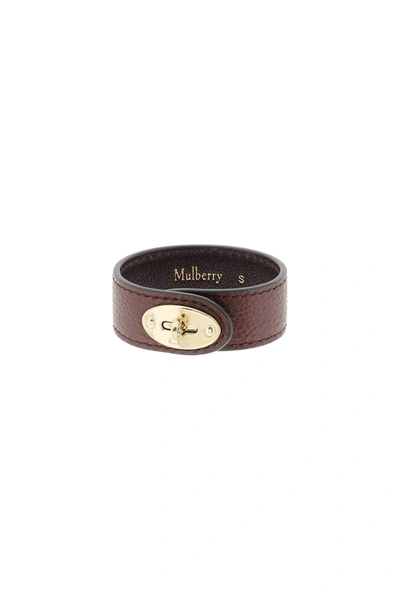 Mulberry Leather Bayswater Bracelet In Brown