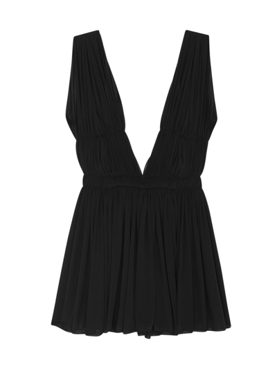 Saint Laurent Mini Dress In Black