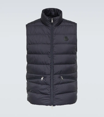 Moncler Treompan Quilted Down Gilet In Blue