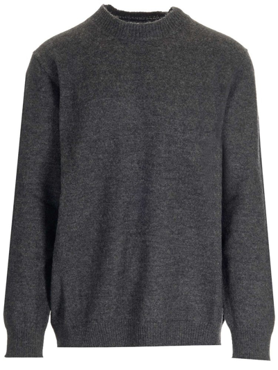 Maison Margiela Wool, Linen And Cotton Sweater In Grey