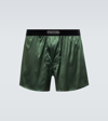 Tom Ford Silk Boxers In Green