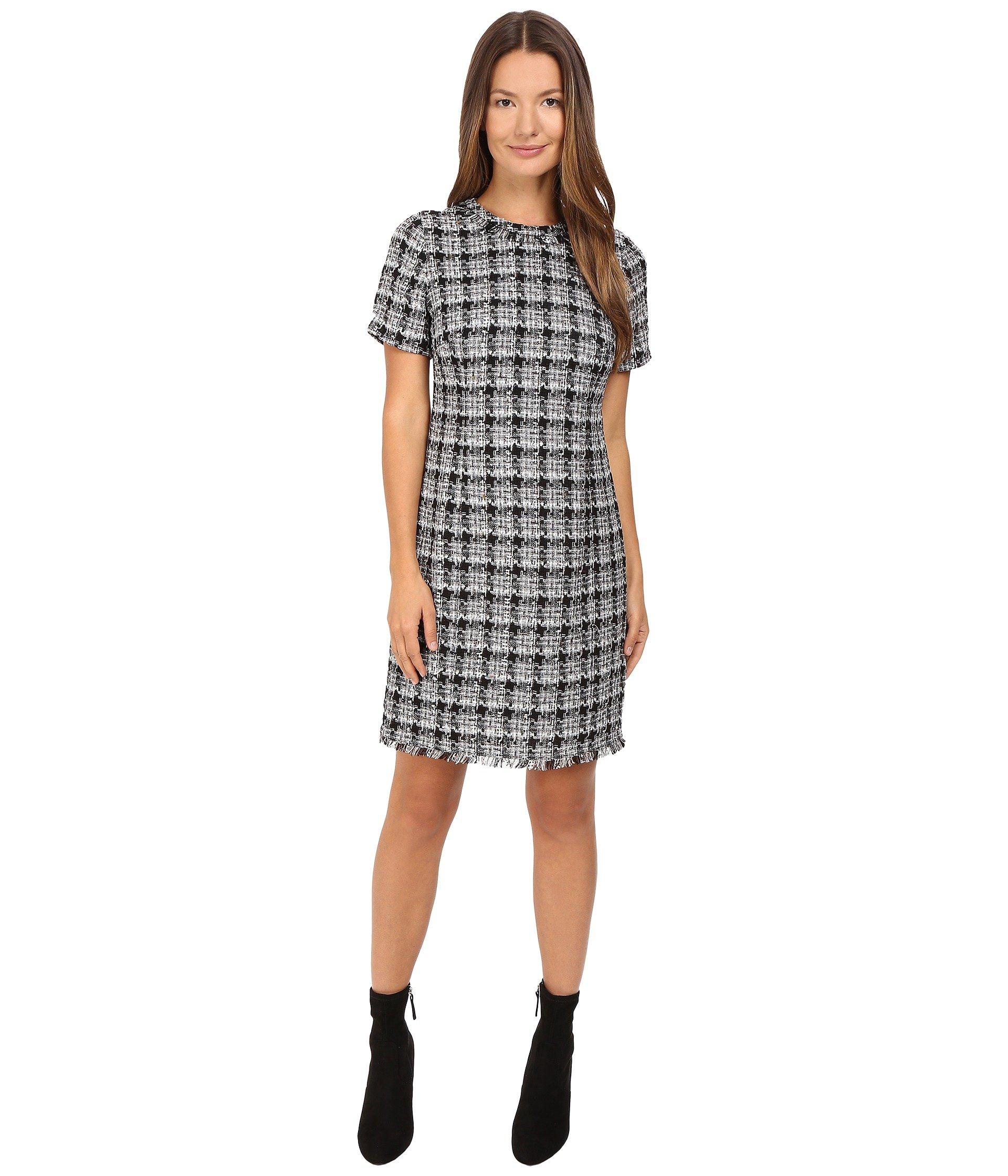 Kate Spade Textured Tweed Sheath Dress In Black/grey Multi ModeSens