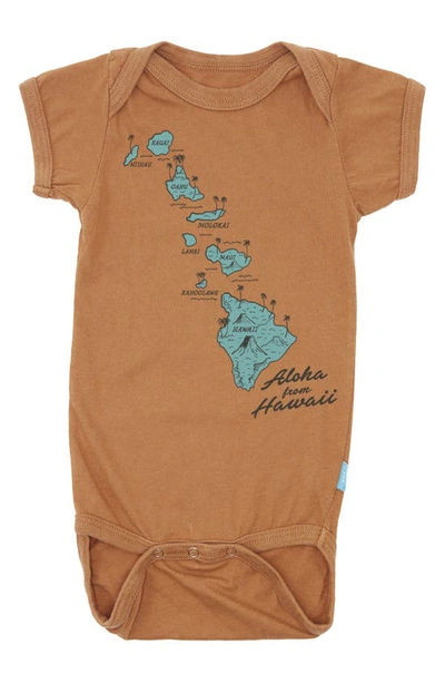 Feather 4 Arrow Babies' Nature Lover Cotton Graphic Bodysuit In Almond