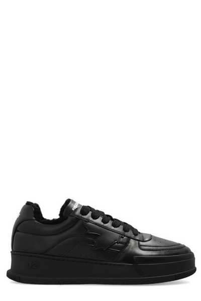 Dsquared2 Slash Chunky Low-top Sneakers In Black