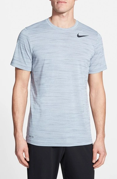 Nike Dri-fit Touch Heathered Short Sleeve T-shirt In Wolf Grey/ Cool Grey/  Black | ModeSens