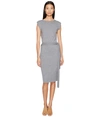 Cashmere In Love Colette Wrapped Envelope Dress In Spring Grey