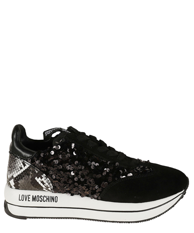 Love Moschino Black Sequins Sneaker