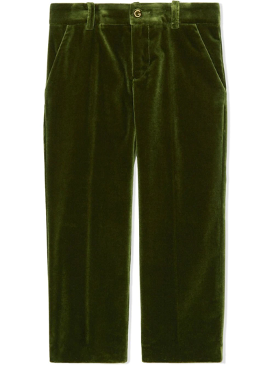 Gucci Kids' Children's Cotton Velvet Pant In Green