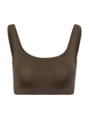 Hanro Touch Feeling Crop Top In Wood