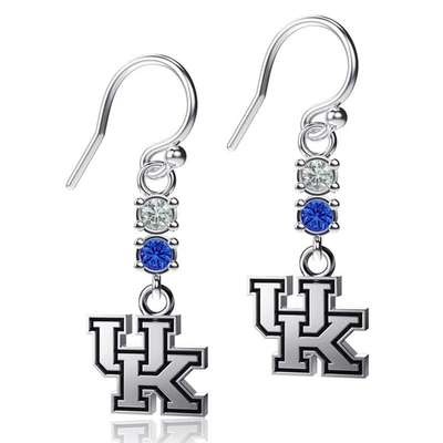 Dayna Designs Kentucky Wildcats Dangle Crystal Earrings In Silver