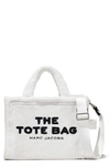 Marc Jacobs The Small Logo Terry Cloth Tote Bag In White