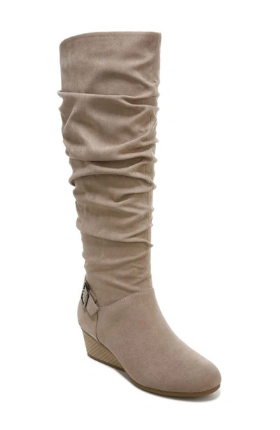 Dr. Scholl's Women's Break Free High Shaft Boots Women's Shoes In Taupe Microfiber