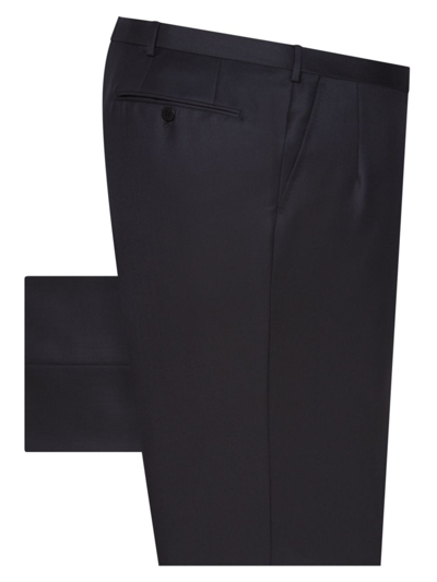 Stefano Ricci Men's Silk Twill Formal Trousers In Black