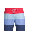 Vineyard Vines Striped Chappy Swim Trunks In Panel Americana