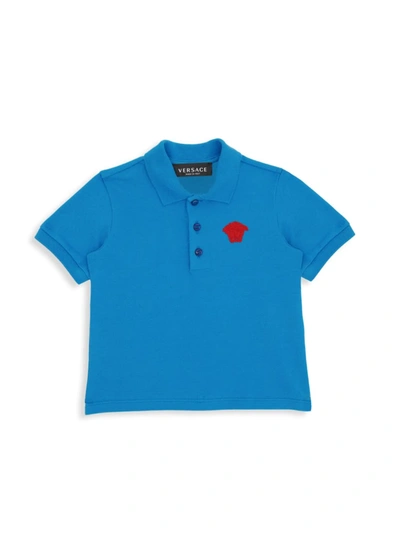 Versace Baby Boy's Medusa Polo Shirt In Blue
