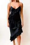 Cami Nyc Dua Silk Midi-dress In Black
