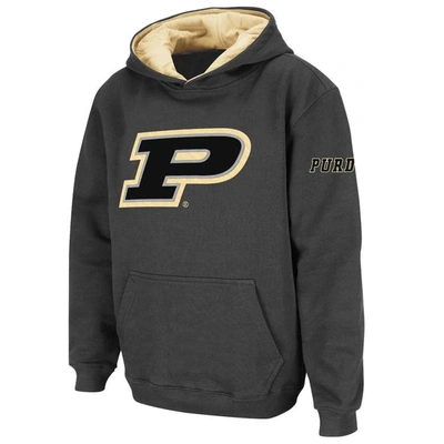 Stadium Athletic Kids' Youth  Charcoal Purdue Boilermakers Big Logo Pullover Hoodie