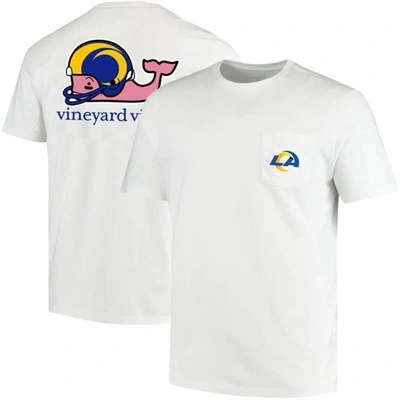 Vineyard Vines White Los Angeles Rams Team Whale Helmet T-shirt