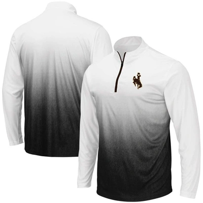 Colosseum Gray Wyoming Cowboys Magic Team Logo Quarter-zip Jacket