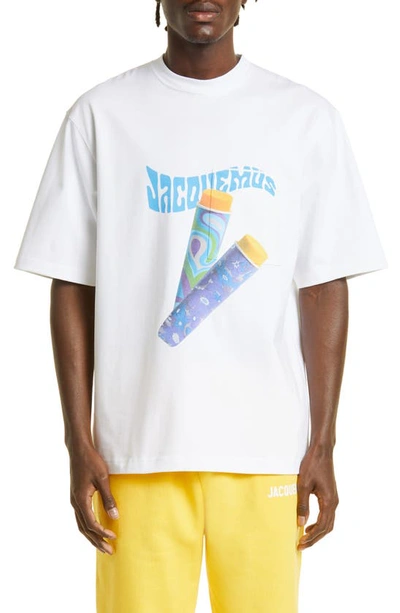 Jacquemus Le T-shirt Graphic-print Cotton-jersey T-shirt In White