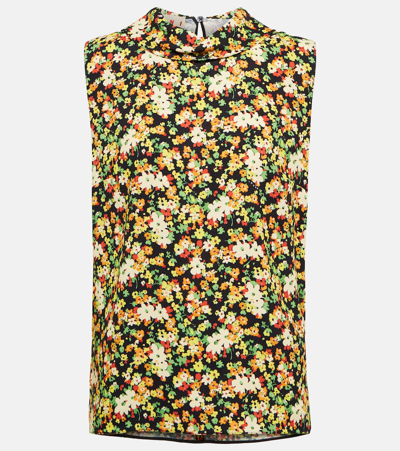 Marni Floral-print Sleeveless Top In Multicolor