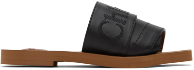 Chloé Black Woody Slides