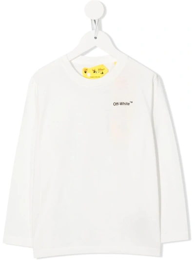 Off-white Kids' Arrows-motif Cotton T-shirt In White
