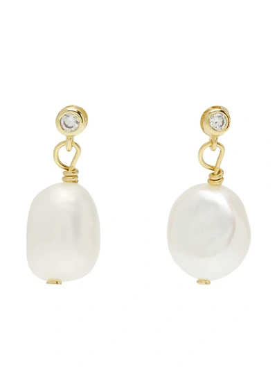 Anni Lu Gold-tone Drop Pearl Earrings