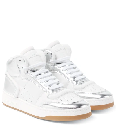 Saint Laurent Sl/80 High-top Sneakers In White