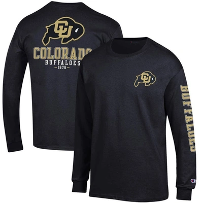 Champion Black Colorado Buffaloes Team Stack Long Sleeve T-shirt