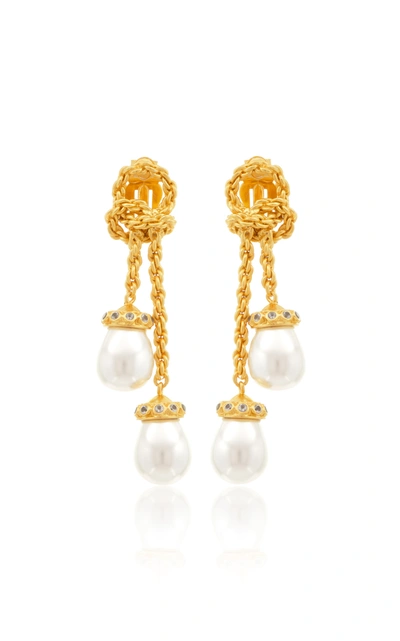 Valére Women's Sienna 24k Gold-plated Pearl & Quartz Earrings