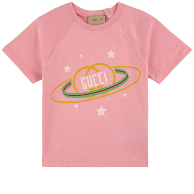 Gucci Kids' Branded T-shirt Pink