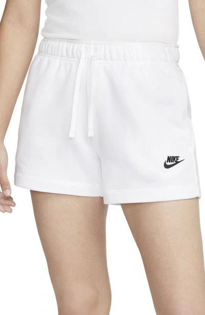 Nike Women's  Sportswear Club Fleece Mid-rise Shorts In White