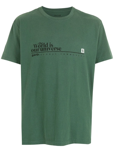 Osklen Slogan-print Short-sleeved T-shirt In Green